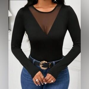 Black Long Sleeve Women's Top